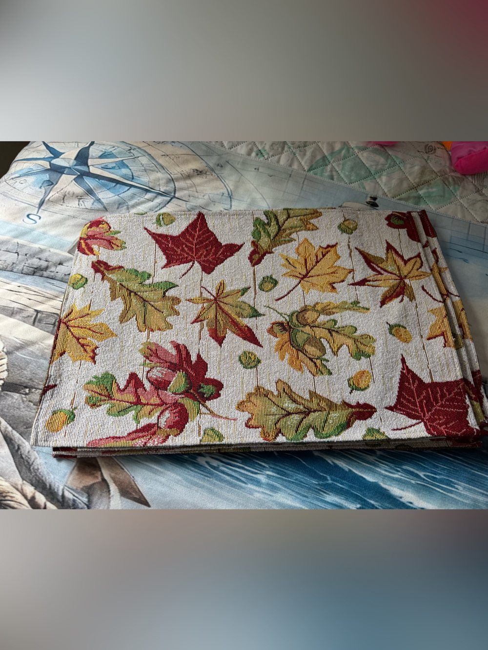 Set of 6 Autumn Leaf Tapestry Placemats